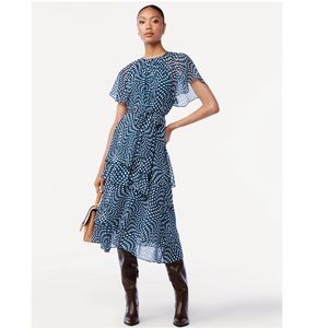 Brand new Scoop Women's Tie Waist Midi Dress with Ruffle Sleeves size s (4-6)